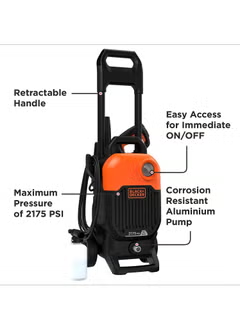Pressure Washer High Performance, 150 Bar/2175 PSI Pressure, Washer Ideal For Home, Garden Car, BEPW2000-B5