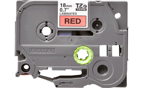 Brother P-touch 18mm TZ-441 Laminated Tape, 8 m, Black on Red