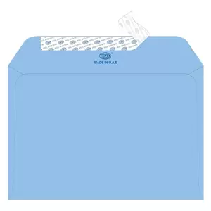 FIS Executive Laid Paper Envelopes Peel & Seal, Pack of 25 Pcs. Blue Color, C5 (162 x 229 mm) Size, 100 GSM - FSEE1026PBLB25