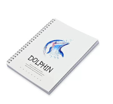 FIS Pack Of 5 Spiral Soft Cover Notebook, 96 Sheets A5 Dolphin Design 1 -FSNBSSCA596-DOL1