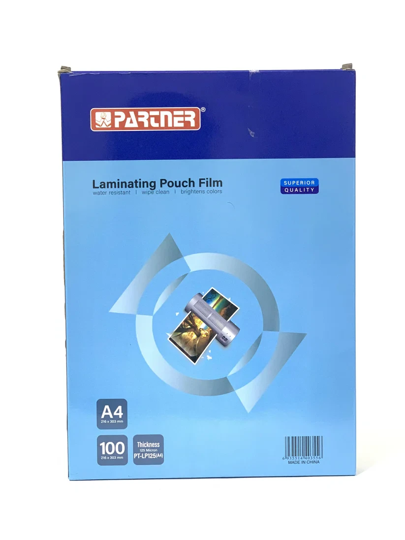 Partner Lamination Pouch Film A4 125 Micron 100 Pcs