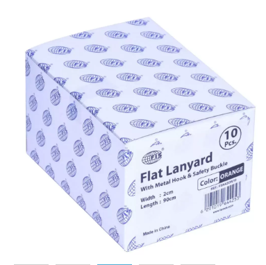 10-Piece FIS Lanyard Orange with Metal Hook & Safety Buckle, 2X90cm - FSNASOR-10