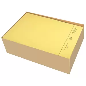 FIS Square Cut Folders With 8 cm Fastener Yellow Color, Pack of 50 Pcs, 320 gsm, F/S (210 x 330 mm) Size - FSFF7FYL