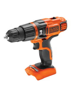 Cordless Hammer Drill, With 11 Torque Settings, 18V (Battery Not Included) BDCH188N-XJ, Orange/Black