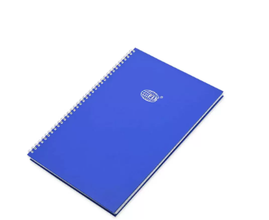 FIS Pack of 5 PP Spiral Hard Cover Note Book A4, Single Line, 100 Sheets, Blue -FSNBSA4SLIPPBL