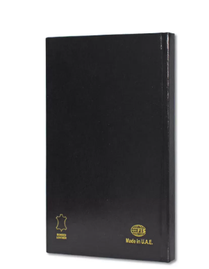 FIS Golden Notebook Bonded Leather, Size A5, Italian Ivory Paper, 70 GSM, 196 Pages, 8 mm Ruled, Hard Cover, Gold Gilded Edges, Colour Black - FSNBHCA5GIVBLBK