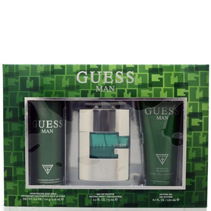 GUESS GREEN (M) SET EDT 75ML + SG 200ML + BODY SPRAY 226ML (NEW PACK)