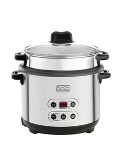 Rice And Pasta Cooker 1.8L RPC1800-B5 Silver/Black