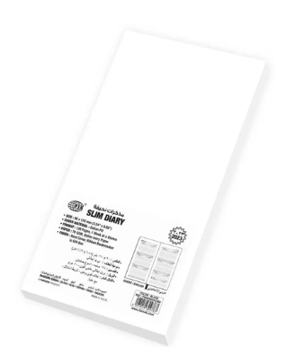 FIS 2023 Slim Arabic English Diary Italian PU Cover Black - FSDI59AEP23BK