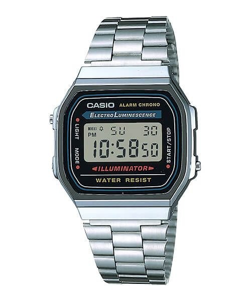 Skip to the beginning of the images gallery   Casio Vintage A168WA-1WDF , Digital Uni Sex Watch, Silver
