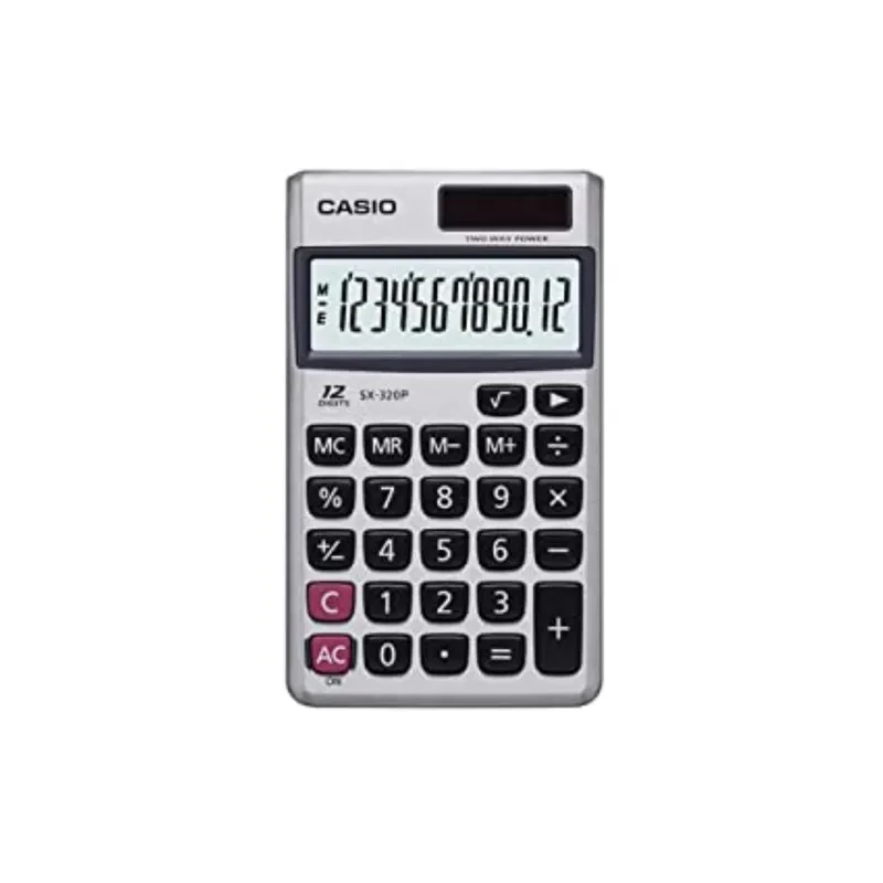 Casio SX-320P-W Portable Calculator (Grey)