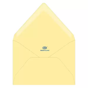 FIS Executive Envelope, Glued, Cream Colors, Pack of 50 Pcs. 136 x 204 mm, 100 GSM - FSEE1024GBCR50