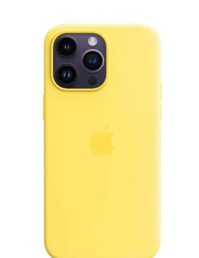 Apple Leather Case With MagSafe-Canary  yellow colour