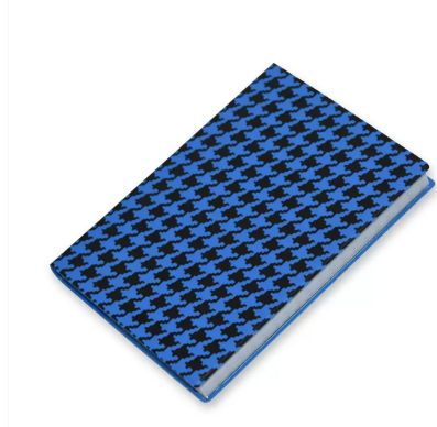 Pack of 5 Pieces PVC Soft Cover Square Lines Notebook Blue/Black