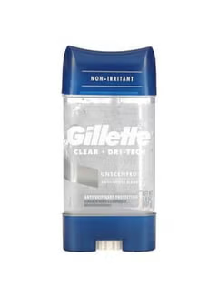 Gillette, Clear + Dri-Tech, Antiperspirant/Deodorant, Unscented, 3.8 oz (107 g)