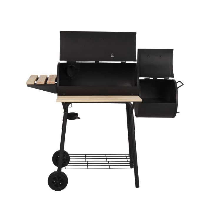Barbecue Stand With Grill, Iron Construction, RF10370 | Barbecue Grills With Wind Shield & Wheels | Ideal For Camping, Backyard, Patio, Balcony Family Party