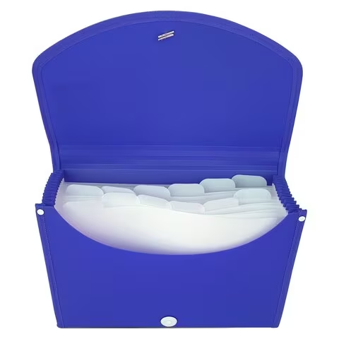 Maxi Expanding File With String A4 Size 13 Tab Blue