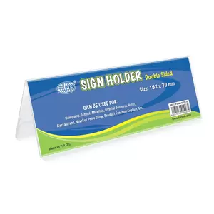 FIS A-Shape Sign Holders Double Sided Oblong, 182 x 70 mm Size - FSNA182X70