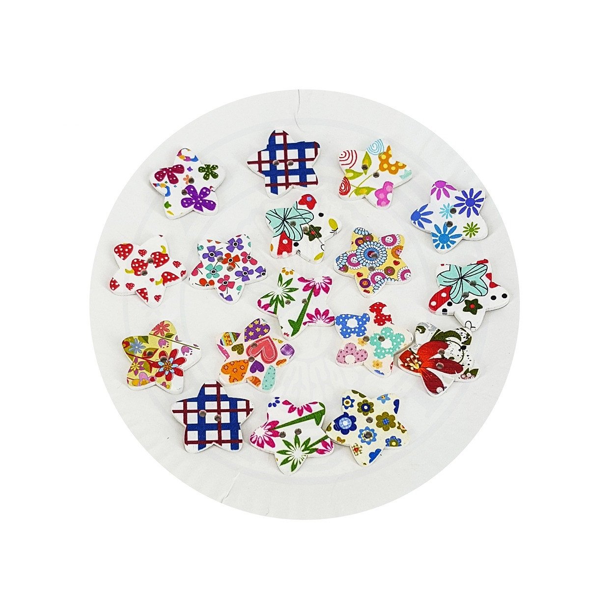 ART&CRAFT STAR SHAPE WOODEN COLOR SADAF PD-31