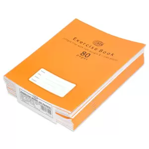 FIS Exercise Book, Pack of 12, Size:16.5 X 21 cm, 80 Pages, Single Line, 1 Side Plain with Margin - FSEBPSL80N