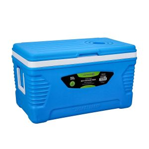Royalford Insulated Ice Cooler Box - Plastic - Blue - 50 LITER