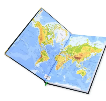 FIS 2024 A4 Diary Arabic/English Vinyl 1-Side Padded Gold Corner Green - FSDI48AEG24GR