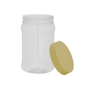 Royalford 500Ml Round Pet Jar With Cap - Plastic - Clear