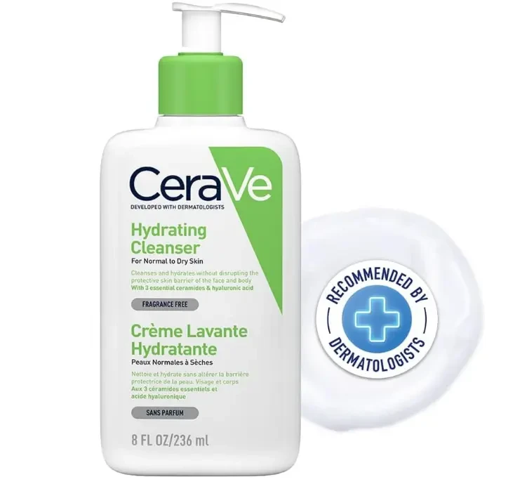 CeraVe Hydrating Cleanser Fragrance Free Paraben Free 8Oz, 236 ML
