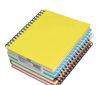 FIS Pack of 5 Spiral Hard Cover Notebook 9X7 Inches (22.86 X 20.32 CM) Single Line,With Border,150 Sheets -Assorted Color -FSNBS97N150ASST