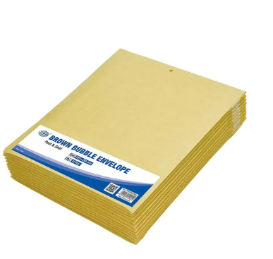 c Brown Bubble Envelopes, Peel and Seal, Pack 12 Pieces, 220X265 mm Size - FSAE220265N