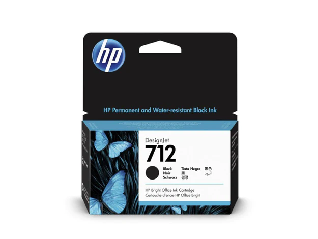 HP 712 38ml Black DesignJet Ink Cartridge 3ED70A