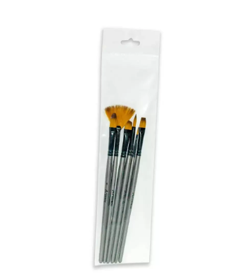 Artmate Artist Brushes Assorted (2 Round & 4 Flat Brushes) - Jiabbw-6s