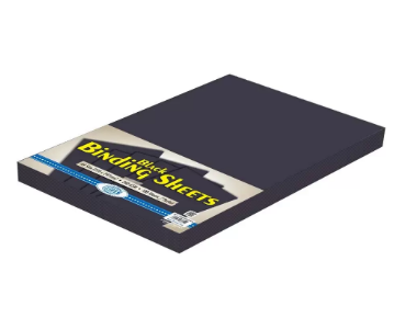 FIS Black Binding Sheet 240 gsm Pocket of 100 pieces - FSBD240A4BK