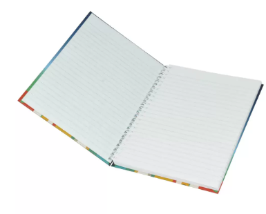5-Piece Light Spiral Hard Cover Notebook, Single Ruled, (100 Sheets), A5 Size - LINBSA51608