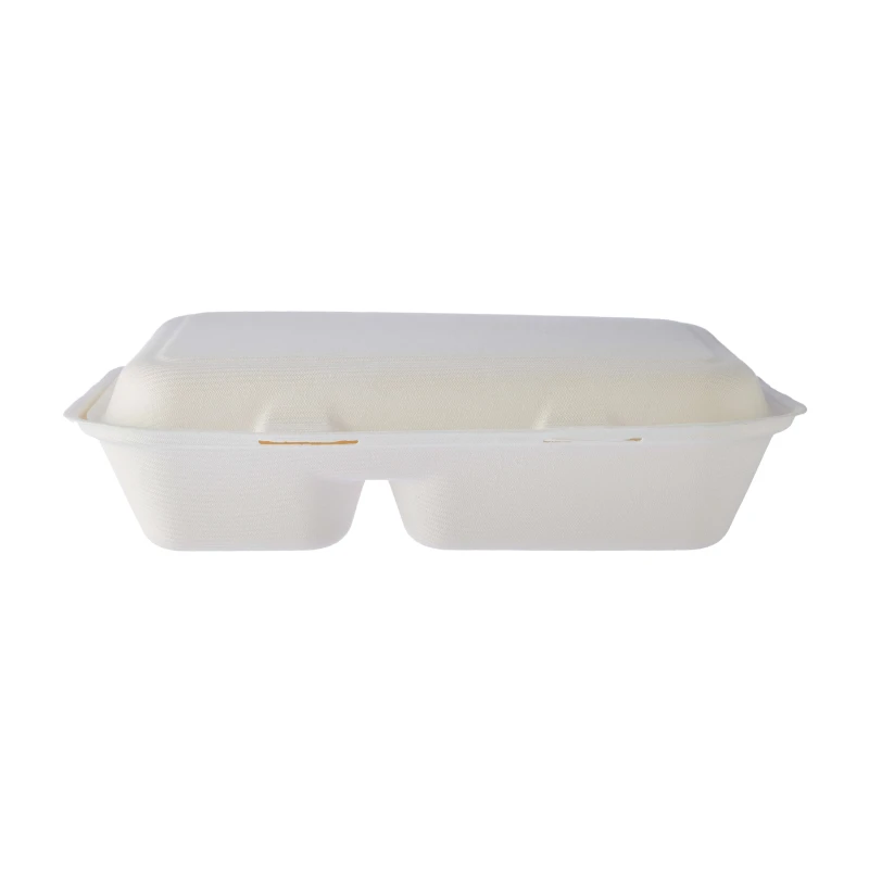 Bio degradable Lunch box in 2 compartment 5 Pieces