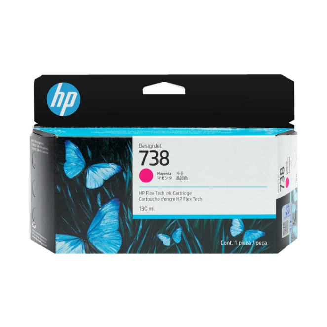 Hp 738 130-ml Magenta DesignJet Ink Cartridge ( 498N6A )
