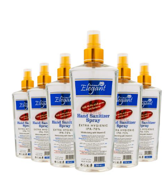 Hand Sanitizer Liquid Spray 250ml Pack of 6