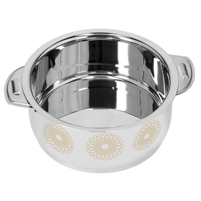 Royalford Salwa Double Wall Stainless Steel Hot Pot 4000ML - Portable Extra Deep Hot Pot | Serving Dishes With Lids | Twist Lock | Hot Food Storage & Warmers Pots| Storage Saver For Everyday Use