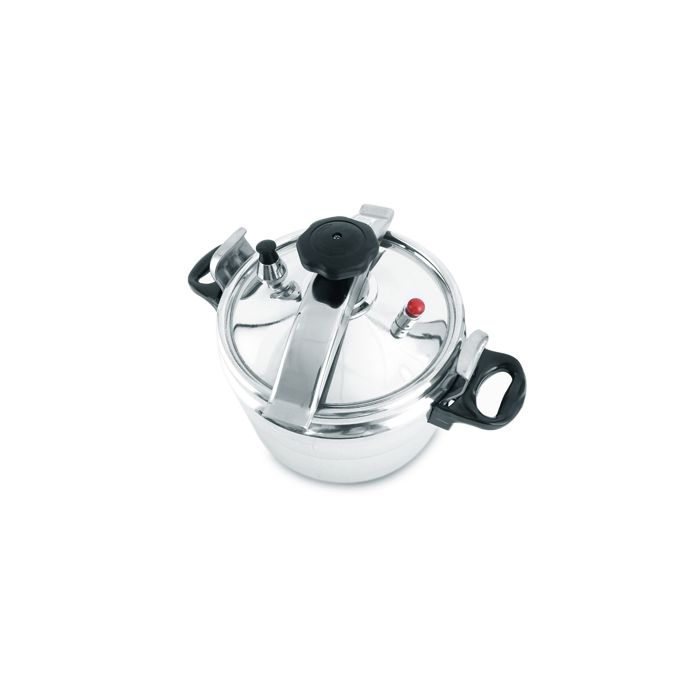 Royalford RF7600 Aluminium Pressure Cooker 5L - Lightweight & Durable Home Kitchen Pressure Cooker With Lid, Multi-Safety Device With Cool Touch Handles And Safety Valves | Compatible On Multiple Hobs