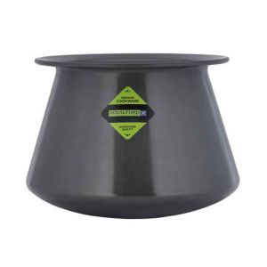Royalford Hard Anodised Curry Pot - Aluminum - Black - 23 L