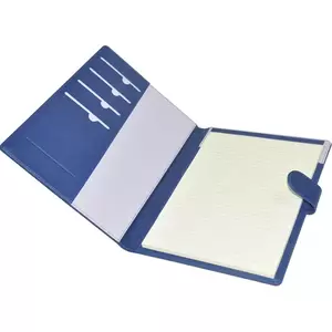 FIS Executive Folder with Writing Pad Italian PU 24x32cm, Blue - FSGT2432PUBLD5
