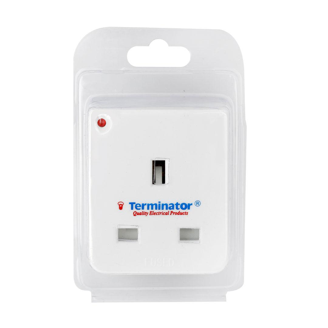 Multi Plug With Fitted 13A Fuse 3 Pin Flat Plug With Light + 3 Way 3 Pin UK Socket