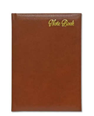FIS Notebook Bonded Leather, Size A5, Italian Ivory Paper, 70 GSM, 196 Pages, 8 mm Ruled, 1 Side Padded Cover, Colour Brown - FSNB1SA5IVBLBR