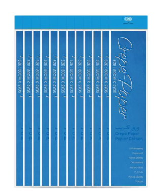 FIS Crepe Papers Tarq. Blue Color, 50cm X 2 yards Size - FSPACP22