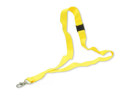 Pack of 50 Pieces Flat Lanyard With Hook And Safety Buckle, 2X90cm Badge Holder Yellow - FSNASNYL