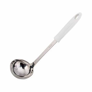 Prestige Ladle - Stainless Steel - White