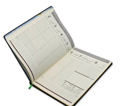 FIS Golden Executive Diary 2023 Arabic/English/French (1-Week at a glance) Italian PU Cover, Green - FSDI36AEG23GR