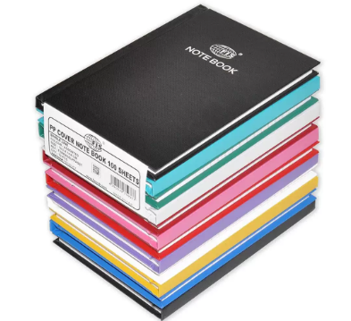 12-Piece FIS A6 PP Cover Notebook 100-Sheets Single Line, Multicolor - FSNBA6SLPPASST