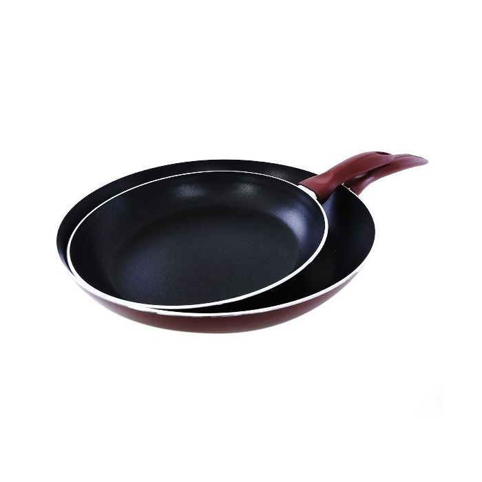 Royalford RF1754-FPSET 2Pcs Aluminium Fry Pan 28 & 22 Cm - Non-Stick Coating With Ergonomic Handle | Dishwasher Safe | 2.5mm Thick Induction Base | Ideal For Frying, Sauting, Stir-Frying