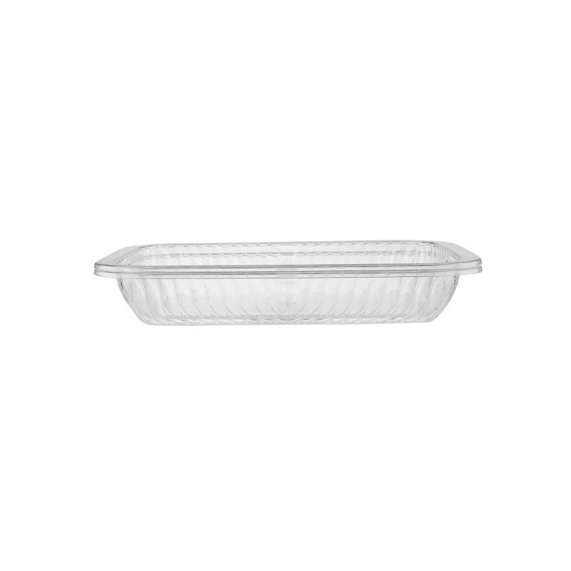 Rectangular Pudding Clear Disposable Tray 2 Pieces